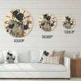 thumbnail image 4 of Designart 'Ancient Bird Illustration I' Traditional Wood Wall Clock, 4 of 5