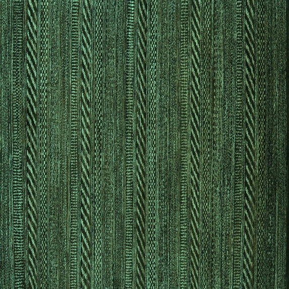 Ahgly Company Machine Washable Indoor Square Oriental Turquoise Blue Modern Area Rugs, 7' Square