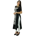 thumbnail image 2 of Bimba Womens Designer Party Wear Kurta Long Black Kurti India Ethnic Clothing, 2 of 6