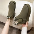 thumbnail image 5 of Botas de nieve para mujer, botas informales de invierno de algodón con suela gruesa, botas Martin versátiles para exteriores, botas cálidas con forro polar para mujer, 5 of 5