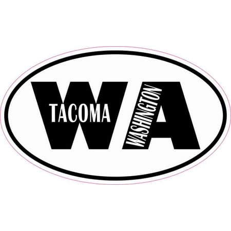 5in x 3in Oval WA Tacoma Washington Sticker
