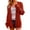 Red, variant on Womens Cardigan Sweaters Trendy Open Front Long Sleeves Knitted With Pockets Loose Fall Outwear,Khaki,L