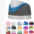 thumbnail image 2 of Replacement Lid for Owala Freesip, Compatible with Owala Cup 16oz 24oz 32oz 40oz, One Button Water Bottle Top Lid Replacement Accessory and Straws, Leakproof, BPA-Free (Tide Blue), 2 of 8