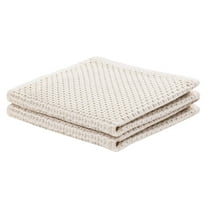Huayishang Household Rags Cotton Kitchen Dish Cloths, 2 Pack Super Soft and Absorbent Dish Washing and Drying Cloths, Kitchen Essentials Clearance Sale Beige