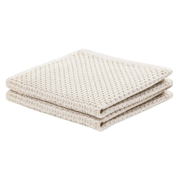 Huayishang Household Rags Cotton Kitchen Dish Cloths, 2 Pack Super Soft and Absorbent Dish Washing and Drying Cloths, Kitchen Essentials Clearance Sale Beige