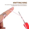 thumbnail image 3 of Crochet Ring for Finger Alloy Yarn Guide Rings with Adjustable Design 8Pcs, 3 of 4