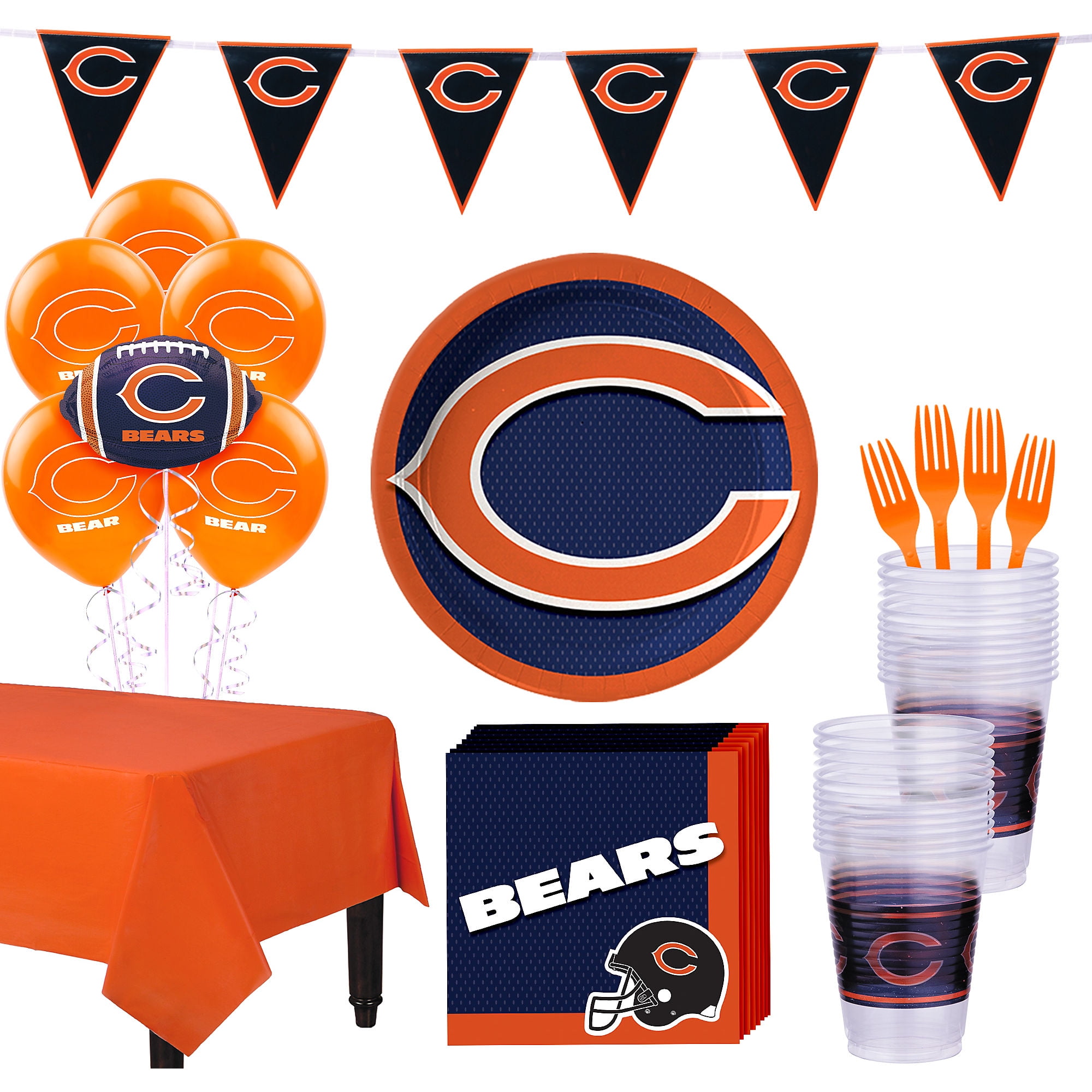 Party City Super Football Party Supplies for 18 Guests, Include Plates