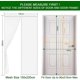 thumbnail image 4 of blanc Moustiquaire Porte Magntique 100x220cm Maille Trs Dense Moustiquaire Porte Aimante Rideau Anti Mouches Anti Insectes Avec Ruban Adhsif, Bton, 4 of 5