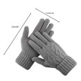 thumbnail image 6 of comerut 1 Pair Unisex Winter Gloves Five Finger Thick Heat Retention Touch Screen Anti-slip Soft Cold-proof High Elastic Wrist Cycling Riding Gloves, 6 of 8