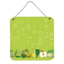 Fruits & Vegetables in Green Wall or Door Hanging Prints