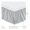 thumbnail image 4 of VHC Brands, Sawyer Mill Striped King Bed Skirt, Black, 78x80x16, 4 of 5