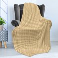 thumbnail image 4 of Geometric Soft Flannel Fleece Throw Blanket, Abstract Tribal Pattern with Nested Grunge Rhombus Shapes, Cozy Plush for Indoor and Outdoor Use, 60" x 80", Cream Apricot, by Ambesonne, 4 of 5