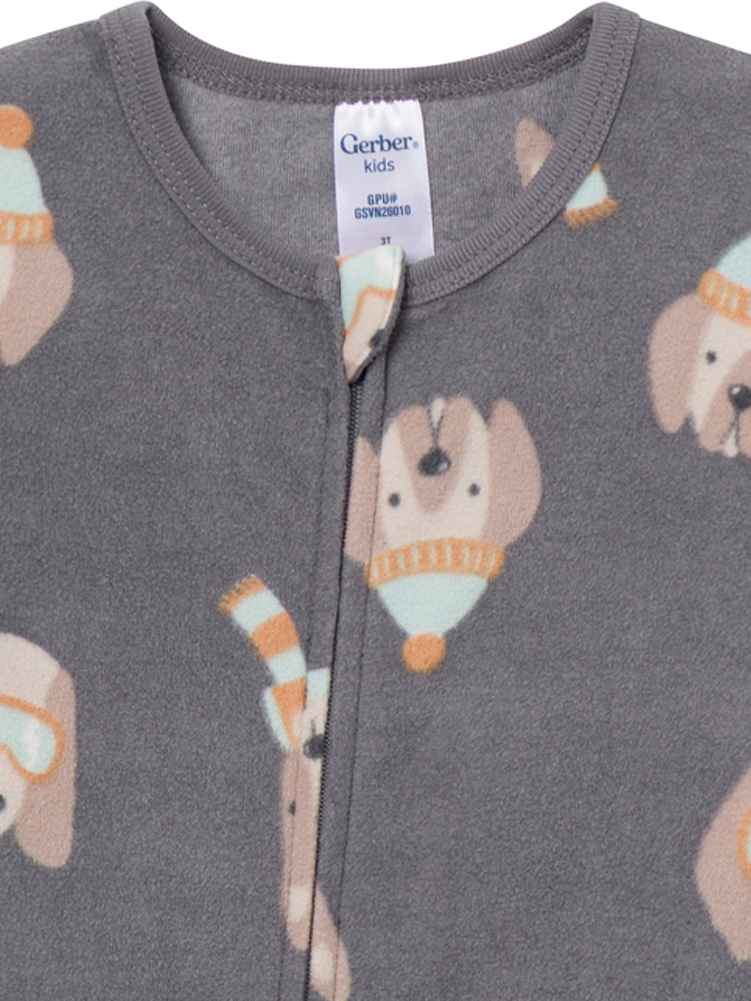Gerber Baby and Toddler Neutral Microfleece 2-Way Zipper Blanket Sleeper Pajamas, 3-Pack, Sizes 0/3 Months - 5T