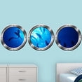 thumbnail image 2 of VWAQ Fish Decals, Submarine Portholes - Underwater Ocean Animals Decor - VWAQ-SPW17 (24" Diameter, Silver), 2 of 2