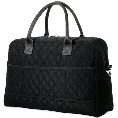 Pursetti - Pursetti Black Quilted Weekender Bag for Women w/ Bonus ...