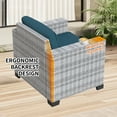 thumbnail image 4 of 7-Piece Outdoor Sectional Patio Furniture Set, All-Weather Wicker Rattan Sofa with Thick Washable Cushions & Tempered Glass Table, Perfect for Garden, Poolside, Backyard, 4 of 8