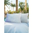 thumbnail image 6 of Outdoor Pillows Waterproof, Blue Polka Dots Bedding Throw Pillows with Insert for Couch Sofa Bed, Modern Abstract Art Ombre 12x20 Inch Pillowcases Decorative Camping Patio Pillow Set of 2, 6 of 8