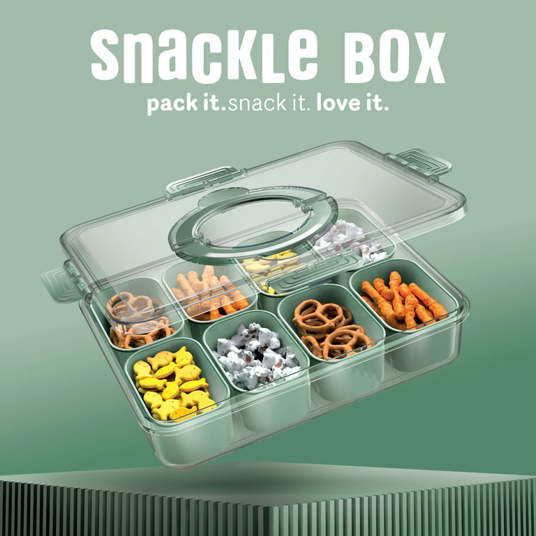 Cook With Color 2-Pack 8-Compartment Snackle Box, Charcuterie and