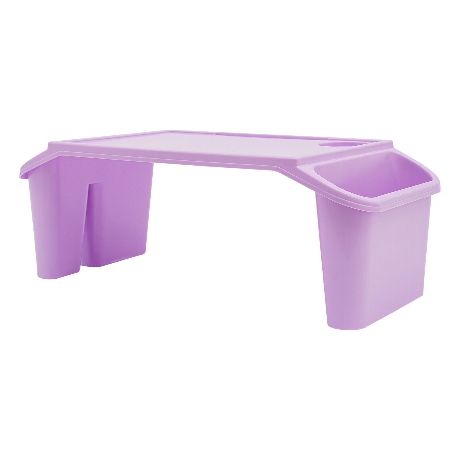 4 Pcs Set Kids Lap Desk Tray, Plastic Breakfast Laptop Trays with Side Pockets