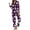 A287 Dark Purple, variant on FASHOFT Womens Halloween Pajamas Set Pumpkin Ghost Print Silk Satin Long Sleeve Button Down Shirts Matching Pants Set Cute Comfy Pjs Black L