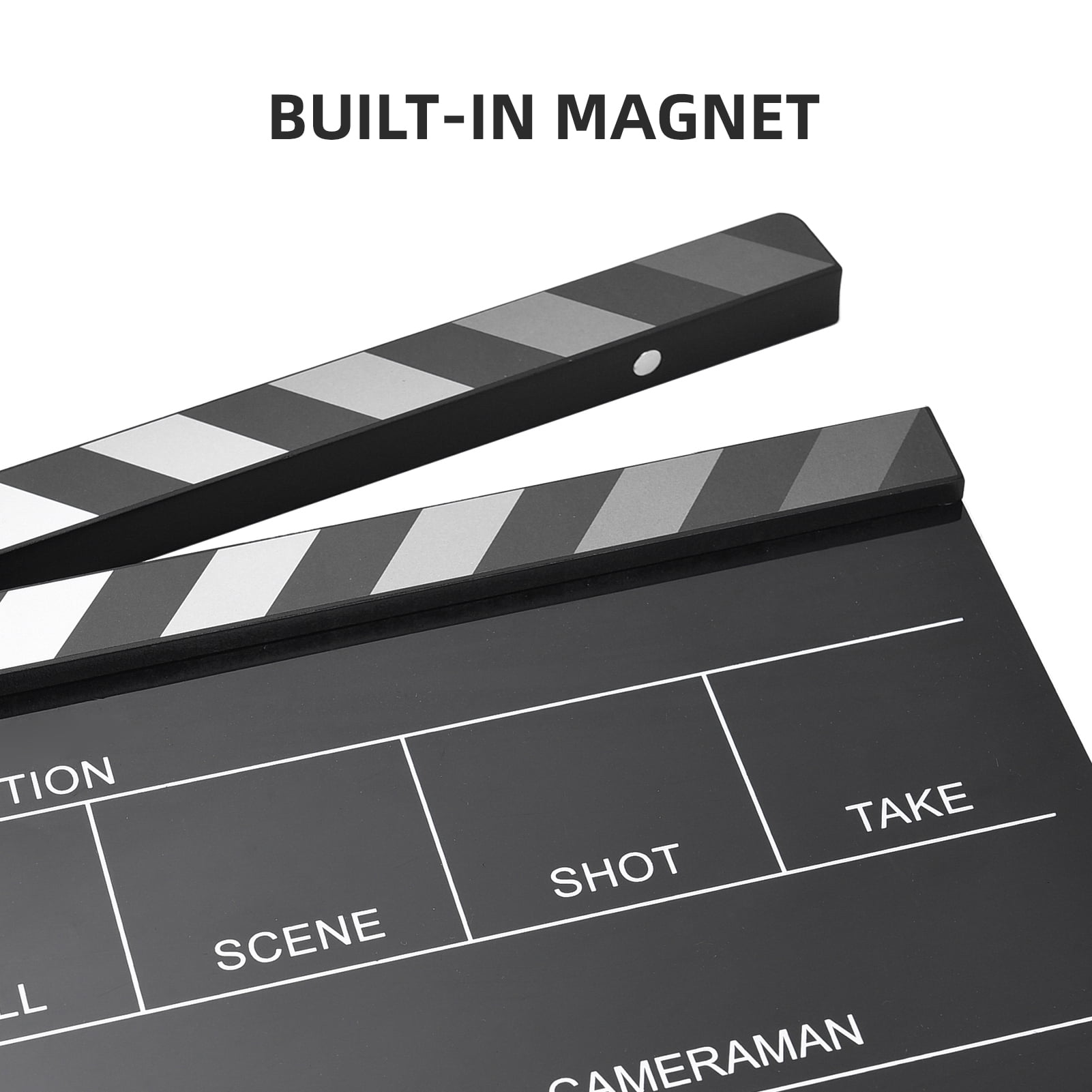 Film Film Clap Board, Wooden Movie Clapboard Film Clapper Board, Réalisateur Scene ClapperBoard TV Movie Clapper Board Film Prop Prop pour Accessoires de Tournage, Cosplay