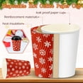 thumbnail image 3 of 100 Pcs Christmas Cups with Lid 12 oz Disposable Coffee Cup Bulk, Insulated Ripple Wall Paper Cups Holiday Tea Cup for Chocolate Christmas Party Decoration (Snowflake Style), 3 of 12