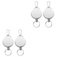 thumbnail image 1 of EcoNesxp Wire Rope Puller Reel Lanyard Heavy Duty Keychain Stainless Steel Keychain 4 pcs, 1 of 5