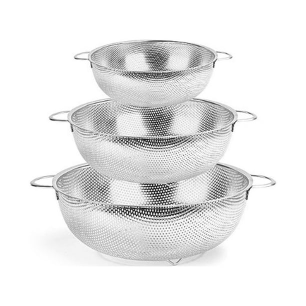 relayinert 3pack/lot Stainless Steel Colander Set Of 3 - And