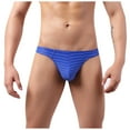 thumbnail image 1 of TIHLMK sous-Vêtements pour Hommes Taille Basse Mode Rayures Colorées String Confortable, 1 of 8