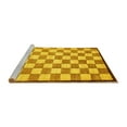 thumbnail image 2 of Ahgly Company Machine Washable Indoor Rectangle Checkered Yellow Modern Area Rugs, 8' x 12', 2 of 4