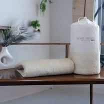 Home Prides Queen Size Quilted Coverlet – 100% Cotton Fabric & Filling, Lightweight Comforter, Oeko-Tex Certified, Honeycomb Design, Ivory Quilt