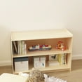 thumbnail image 3 of HBCY Creations Two Section Storage Shelf - 24"Hx36"L - Engineered Wood Construction - Natural Finish - Rounded Safety Corners - Anti-Tip Safety Strap, 3 of 13
