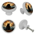 thumbnail image 4 of Bear Fluorescent Drawer Pulls with Screws - Round 4-Pack Glow-in-the-Dark Knobs for Cabinets, Wardrobes, and Dressers - Furniture Decor with Cupboard Handles, 4 of 6