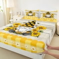 thumbnail image 3 of Homewish Teens Cute Gnome Full Size Sheets, Groovy Sunflower Floral Bed Sheets, Rustic Farmhouse Sheet Sets, Ultra Soft Bedroom Decor, 4 Pieces, 3 of 7