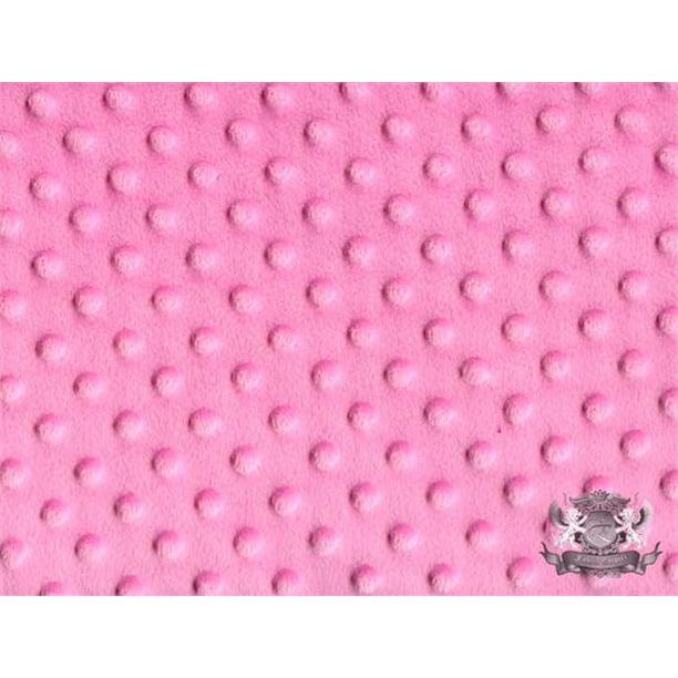 Minky Dimple Dot PINK Fabric Sold By the Yard