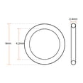 thumbnail image 3 of Fluorine Rubber O-Rings 9mm OD 4.2mm ID 2.4mm Width FKM Seal Gasket, Brown 20pcs, 3 of 3