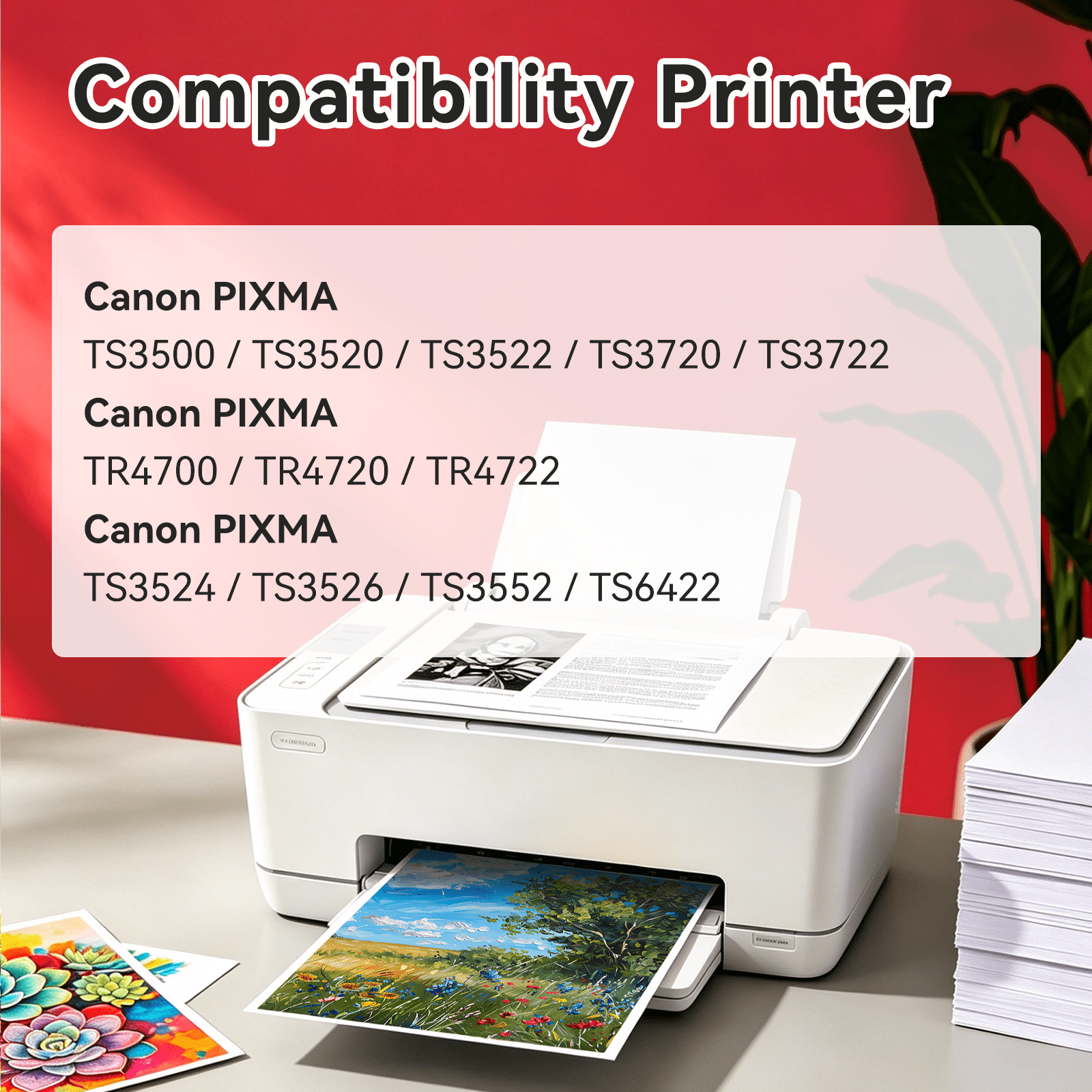 275XL 276XL Ink Compatible with Canon Ink 275 and 276 for Canon 275 276 Ink for Pixma TS3522 TS3722 TS3520 TR4722 Printer ( Black, Color)