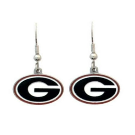 Georgia Bulldogs Hoop - NCAA Georgia Bulldogs Dangle Earrings, Officially licensed College product Licensee: Siskiyou Buckle By Siskiyou