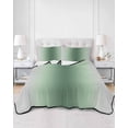 thumbnail image 3 of Quilts Twin Size, Sage Green Grey Ombre Soft Comforter Bedding Set for Bed, Modern Abstract Art Gradient Lightweight Quilted Bedspread with Pillow Cover(2 Pieces) for All Season, 68x86 Inch, 3 of 6