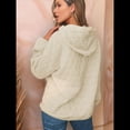 thumbnail image 4 of Sudadera con Capucha para Mujer, Sudadera de Larga, Holgada y con Bolsillos. Albaricoque M, 4 of 6