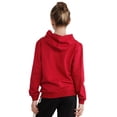 thumbnail image 2 of TiaoBug Kids Girls Long Sleeve Hoodies Sweatshirt Drawstring Sports Top Athletic Hooded Red 7-8, 2 of 7