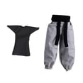 thumbnail image 1 of Pantalones de salón para hombre, escala 1:12, minipantalones largos holgados, informales, deportivos, con cinturón para 6 pantalones grises y camisa, 1 of 9