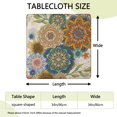 thumbnail image 2 of Vibrant Floral Print Elastic Tablecloth 34x34 Inch for Square Card Tables and Breakfast Nooks, 2 of 6