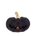 thumbnail image 2 of October Hill Halloween Jack-O-Lantern with LED Tabletop Mantel Shelf Fall Autumn Decorations for Home, Small, Black Flocked Velvet, 2 of 2
