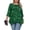 02 Leaf Green, variant on Plus Size Tops For Womens Ruffled Hem Crew Neck T-Shirts Casual Flowy Blouses 3/4 Ruffle Sleeve XL-5XL