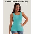 thumbnail image 2 of Women's Tank Tops with Bulit in Bras Padded Shelf Bra Cami Shirts for Women Sleeveless Camisole Tops Green L, 2 of 7