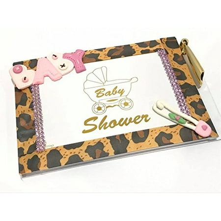 Jungle Baby Shower Leopard Theme Guest Book With Baby Pacifier Jungle Baby Shower Leopard Theme Guest Book With Baby Pacifier