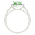 thumbnail image 4 of Halo Engagement Ring for Women - 2.38ct Simulated Green Diamond in 14K White Gold Promise Ring, 4 of 5