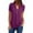 Purple, variant on Scyoekwg Plus Size Womens Short Sleeve Tops Casual Zip V-Neck Rollable Sleeve Shirts Summer Trendy Solid Color Loose Fit Blouse Tunic Blue L(8)