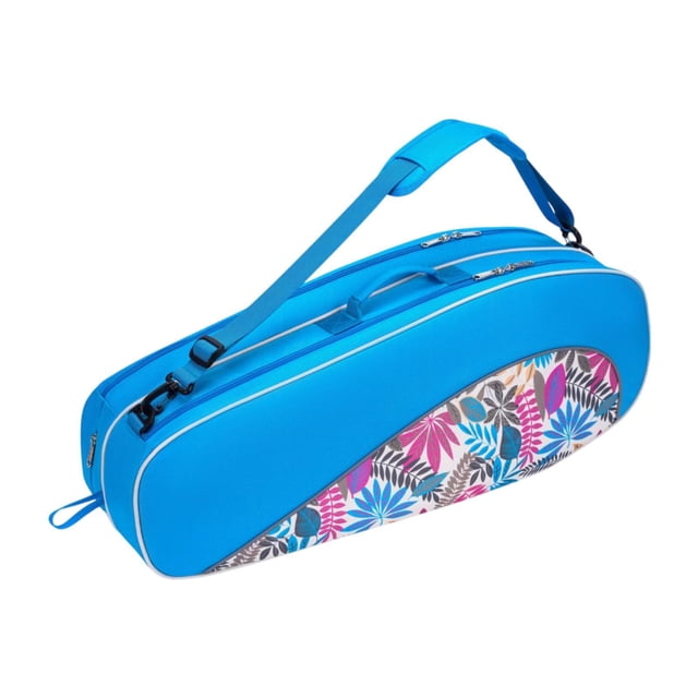 Siruishop Tennis Racquet Case Outdoor Sports Multifunctional Zipper Closure Tennis Bag Blue